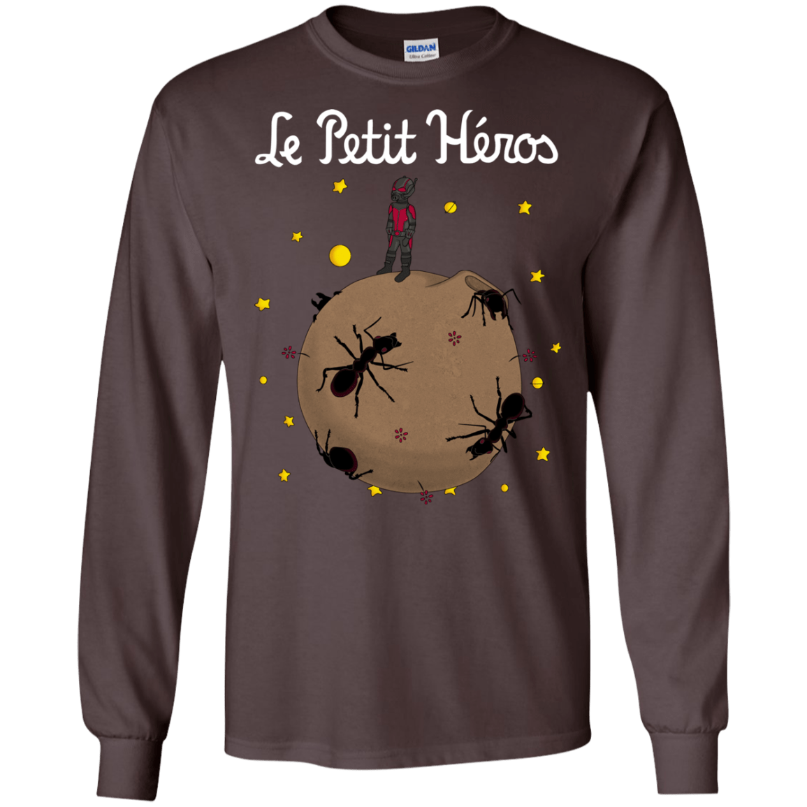 T-Shirts Dark Chocolate / S Le Petit Héros Men's Long Sleeve T-Shirt