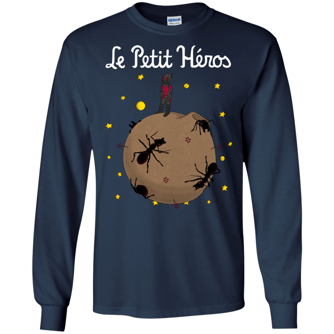 T-Shirts Navy / S Le Petit Héros Men's Long Sleeve T-Shirt