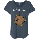 T-Shirts Indigo / X-Small Le Petit Héros Triblend Dolman Sleeve