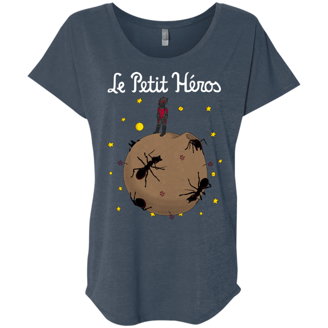 T-Shirts Indigo / X-Small Le Petit Héros Triblend Dolman Sleeve