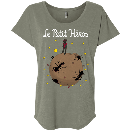 T-Shirts Venetian Grey / X-Small Le Petit Héros Triblend Dolman Sleeve