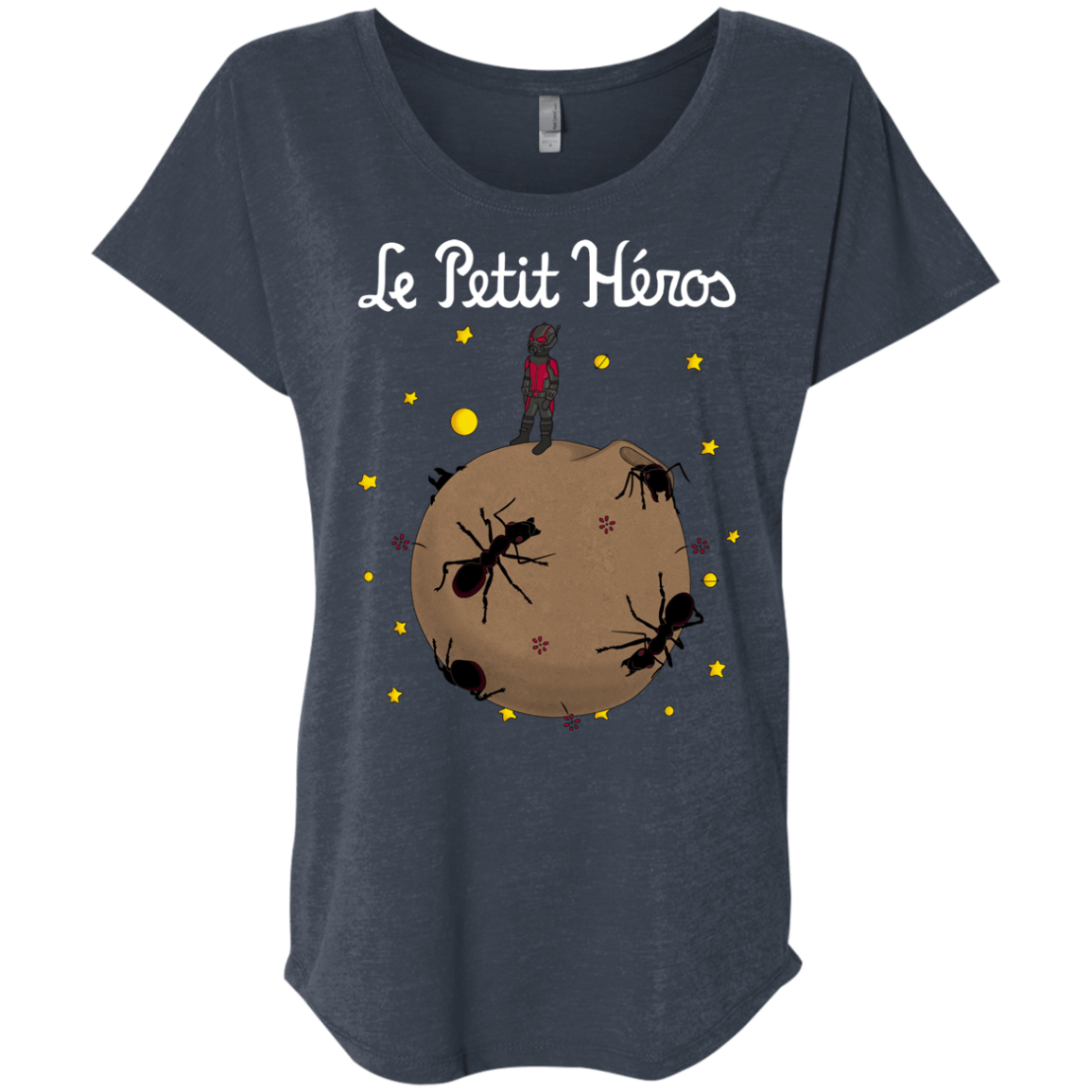 T-Shirts Vintage Navy / X-Small Le Petit Héros Triblend Dolman Sleeve