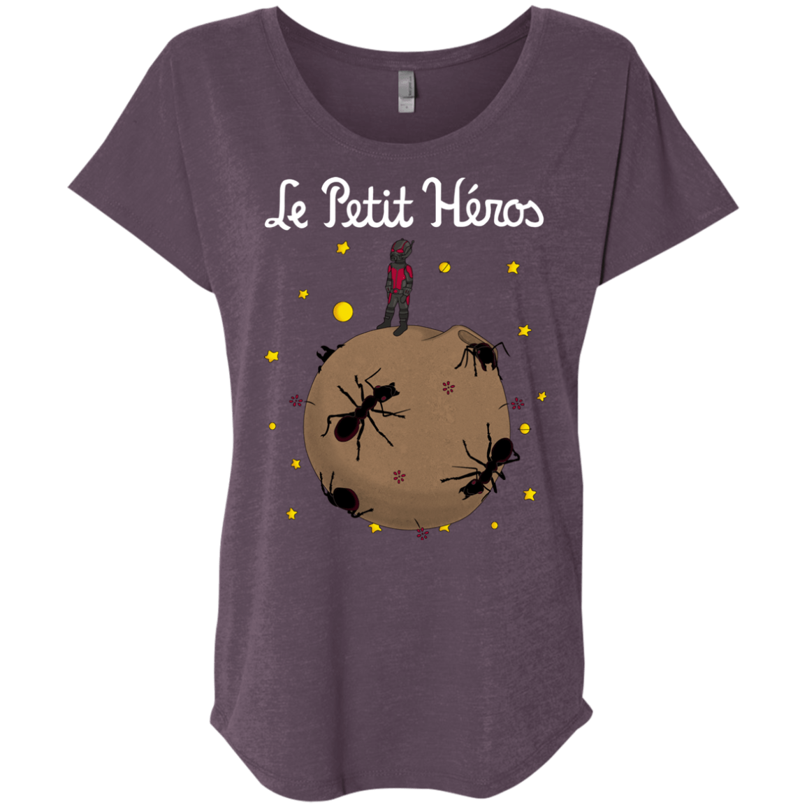 T-Shirts Vintage Purple / X-Small Le Petit Héros Triblend Dolman Sleeve