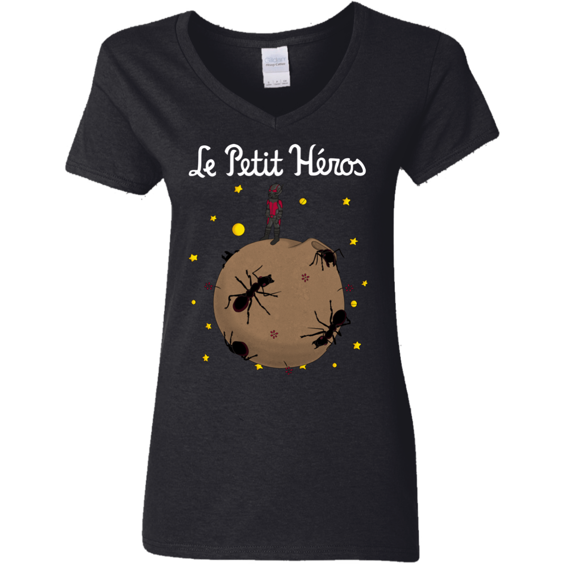 T-Shirts Black / S Le Petit Héros Women's V-Neck T-Shirt