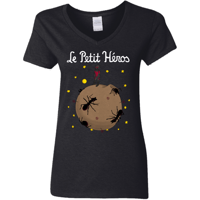 T-Shirts Black / S Le Petit Héros Women's V-Neck T-Shirt