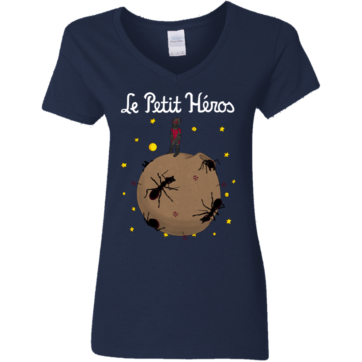 T-Shirts Navy / S Le Petit Héros Women's V-Neck T-Shirt