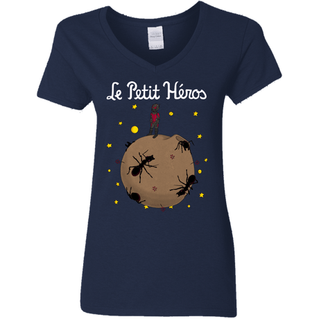 T-Shirts Navy / S Le Petit Héros Women's V-Neck T-Shirt