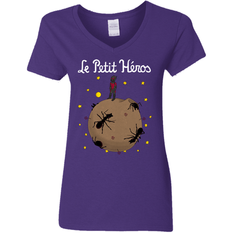 T-Shirts Purple / S Le Petit Héros Women's V-Neck T-Shirt