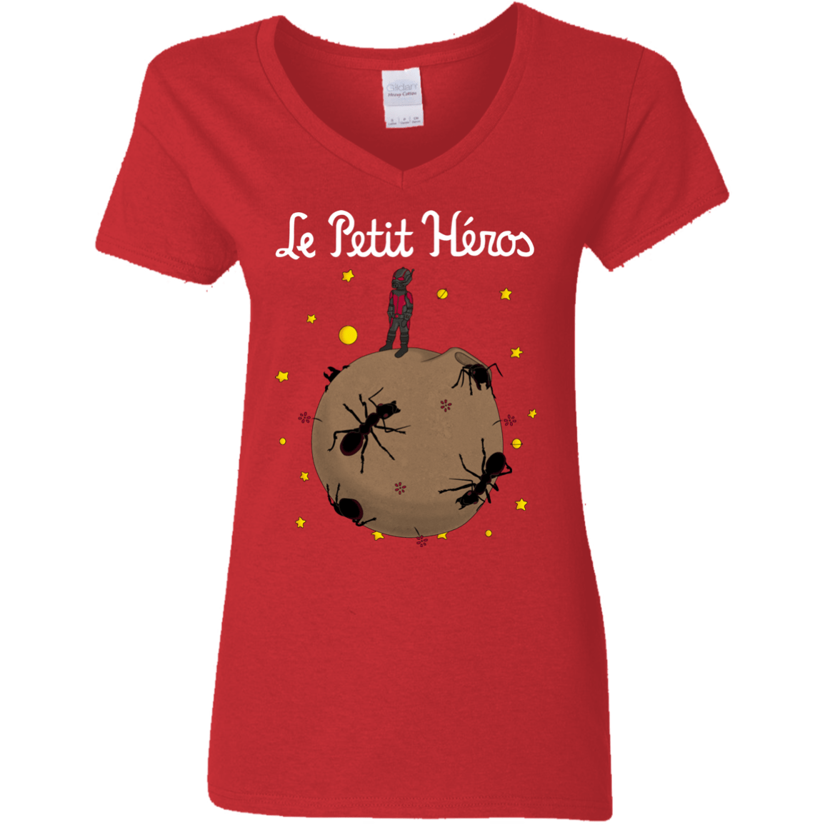 T-Shirts Red / S Le Petit Héros Women's V-Neck T-Shirt