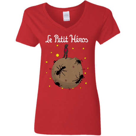 T-Shirts Red / S Le Petit Héros Women's V-Neck T-Shirt