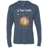 T-Shirts Indigo / X-Small Le Petit Hobbit Triblend Long Sleeve Hoodie Tee