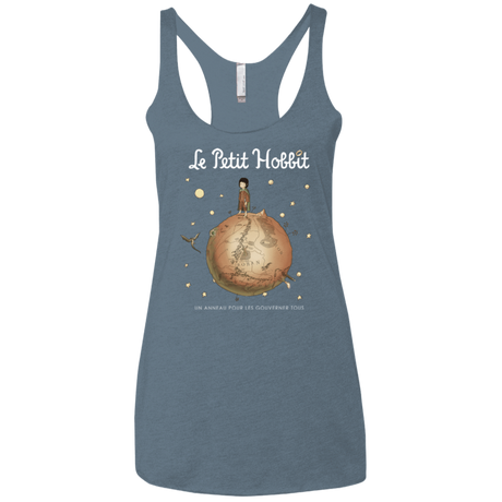 T-Shirts Indigo / X-Small Le Petit Hobbit Women's Triblend Racerback Tank