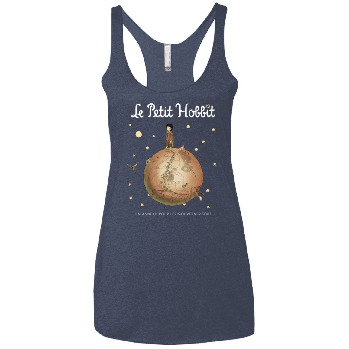 T-Shirts Vintage Navy / X-Small Le Petit Hobbit Women's Triblend Racerback Tank