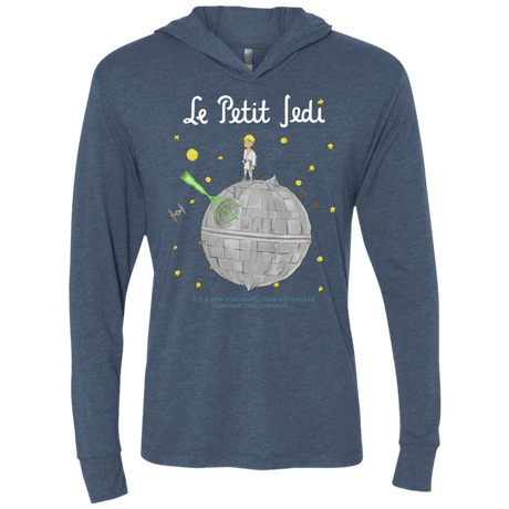 T-Shirts Indigo / X-Small Le Petit Jedi Triblend Long Sleeve Hoodie Tee