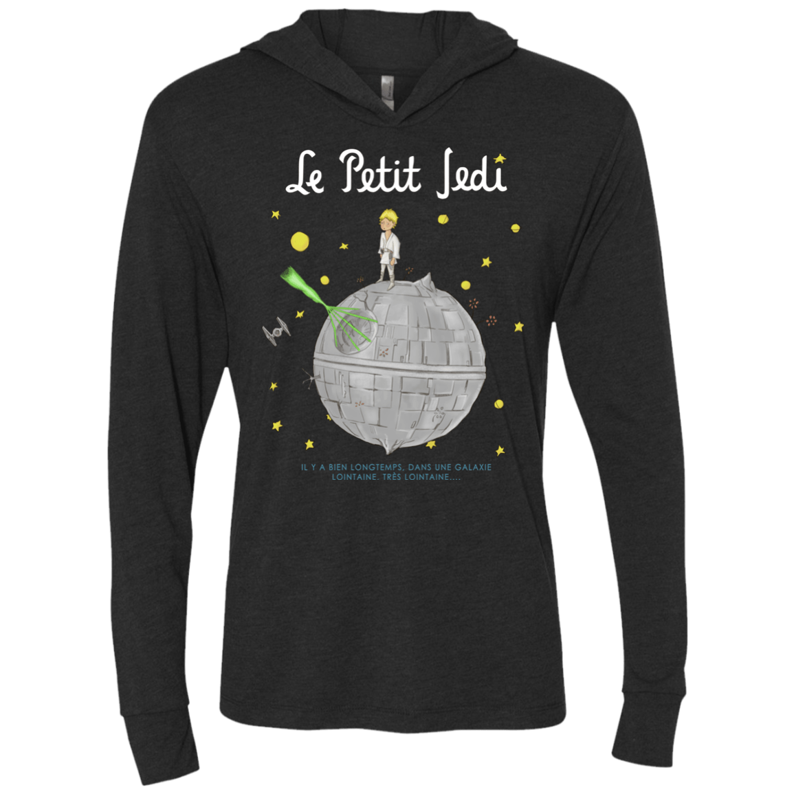 T-Shirts Vintage Black / X-Small Le Petit Jedi Triblend Long Sleeve Hoodie Tee