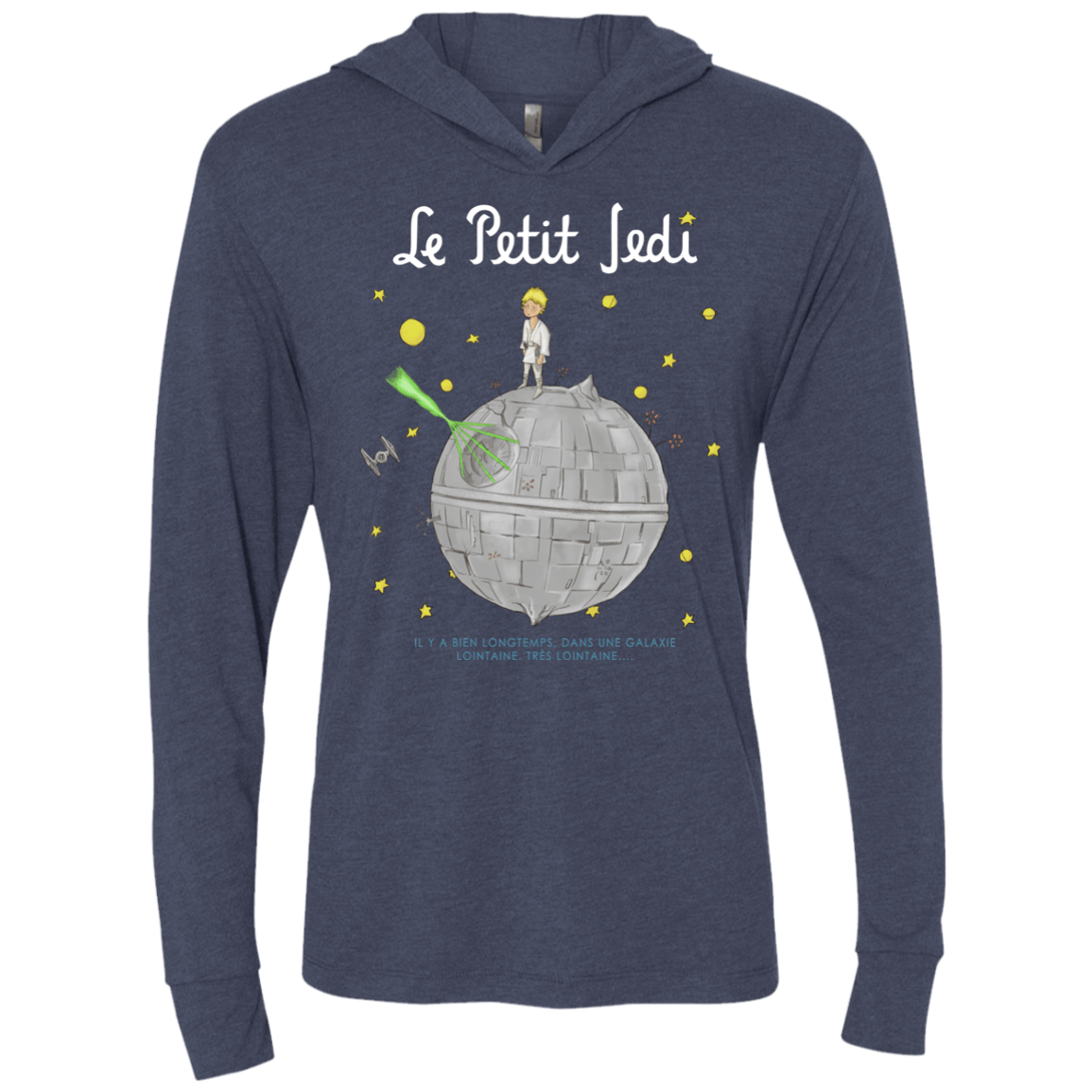 T-Shirts Vintage Navy / X-Small Le Petit Jedi Triblend Long Sleeve Hoodie Tee