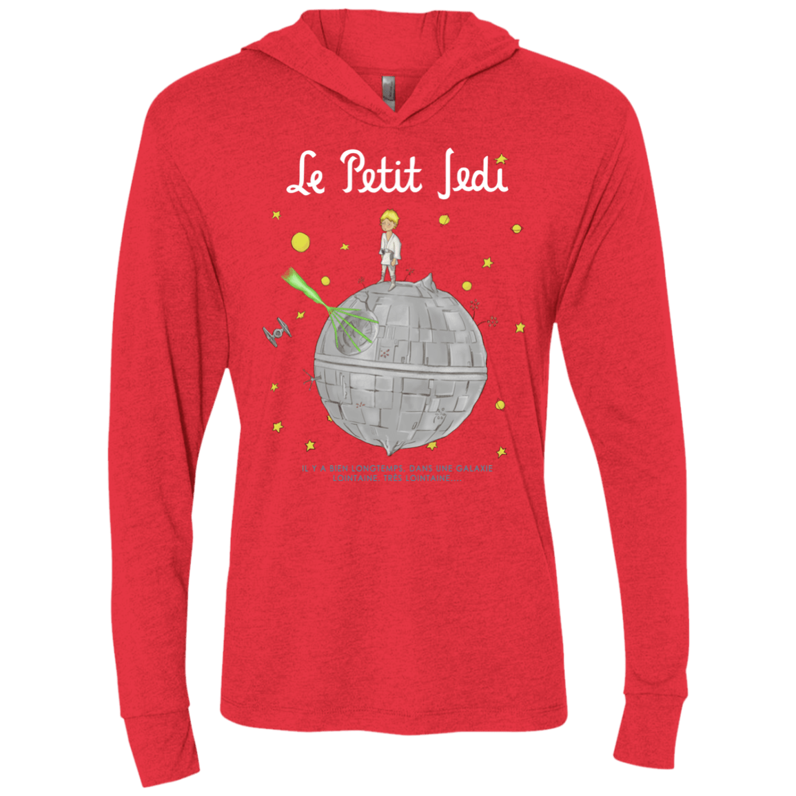 T-Shirts Vintage Red / X-Small Le Petit Jedi Triblend Long Sleeve Hoodie Tee