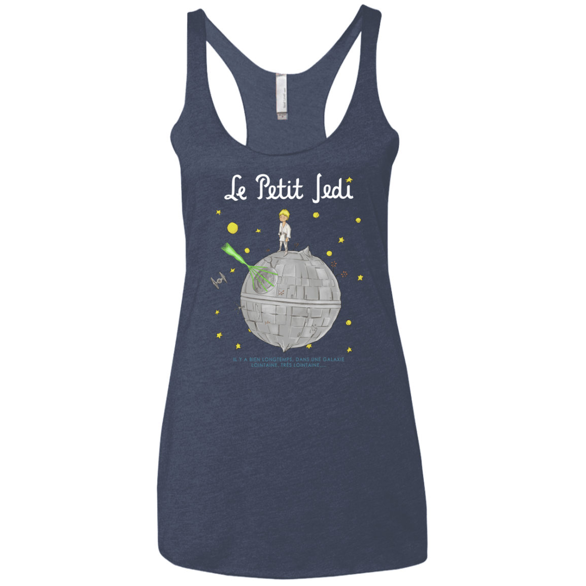 T-Shirts Vintage Navy / X-Small Le Petit Jedi Women's Triblend Racerback Tank