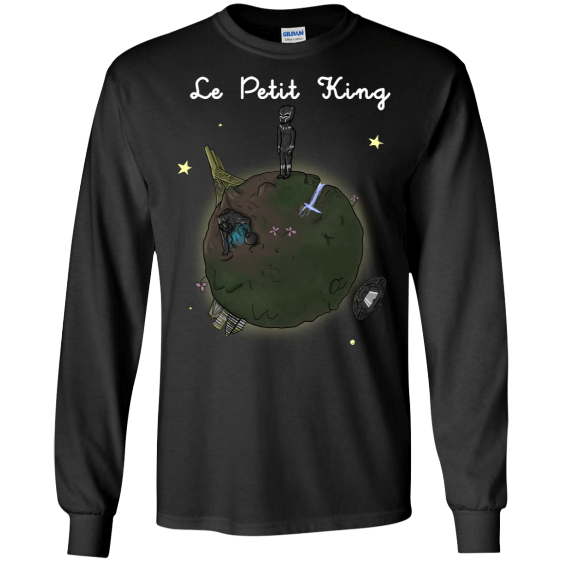 T-Shirts Black / S Le Petit Prince Of Wakanda Men's Long Sleeve T-Shirt