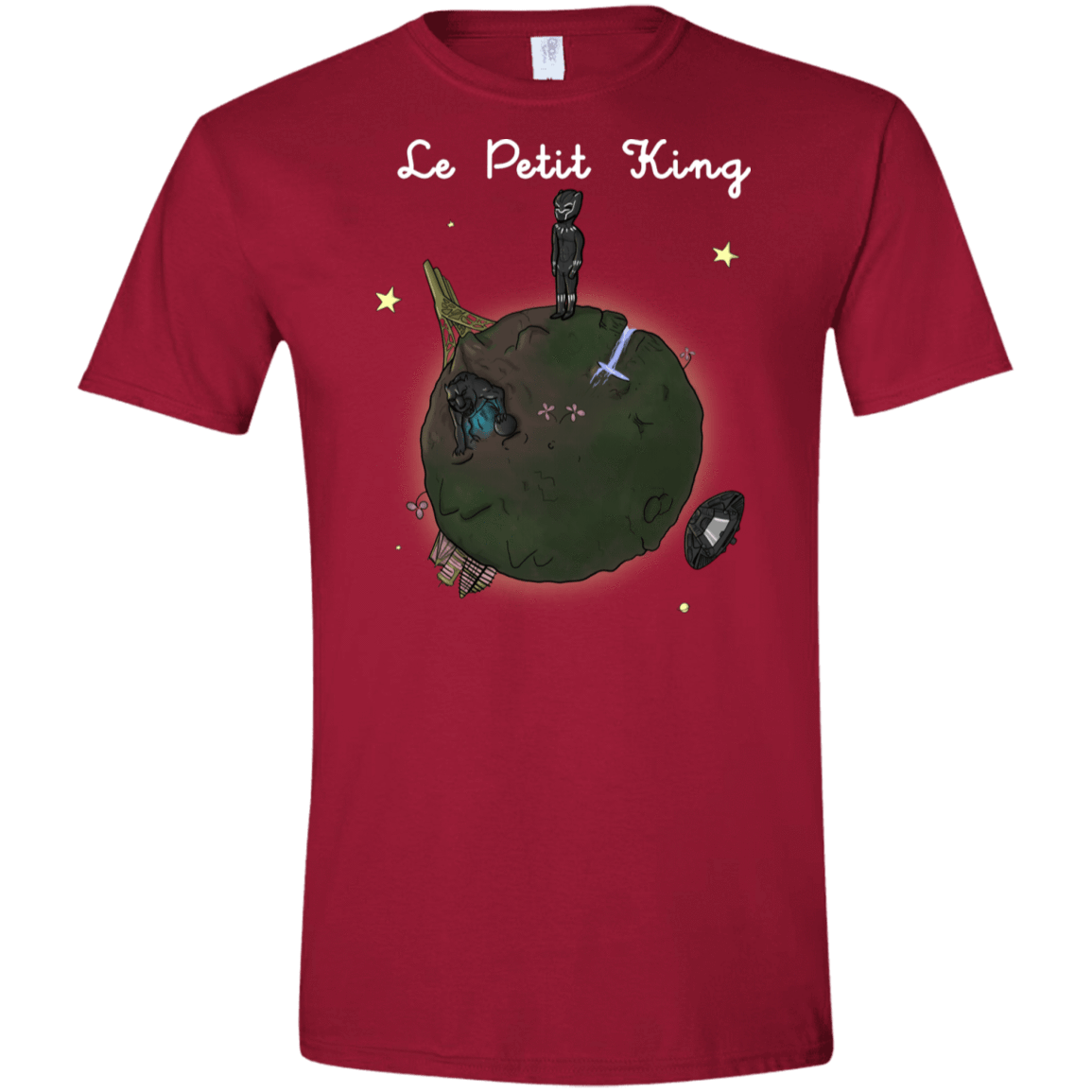 T-Shirts Cardinal Red / S Le Petit Prince Of Wakanda Men's Semi-Fitted Softstyle