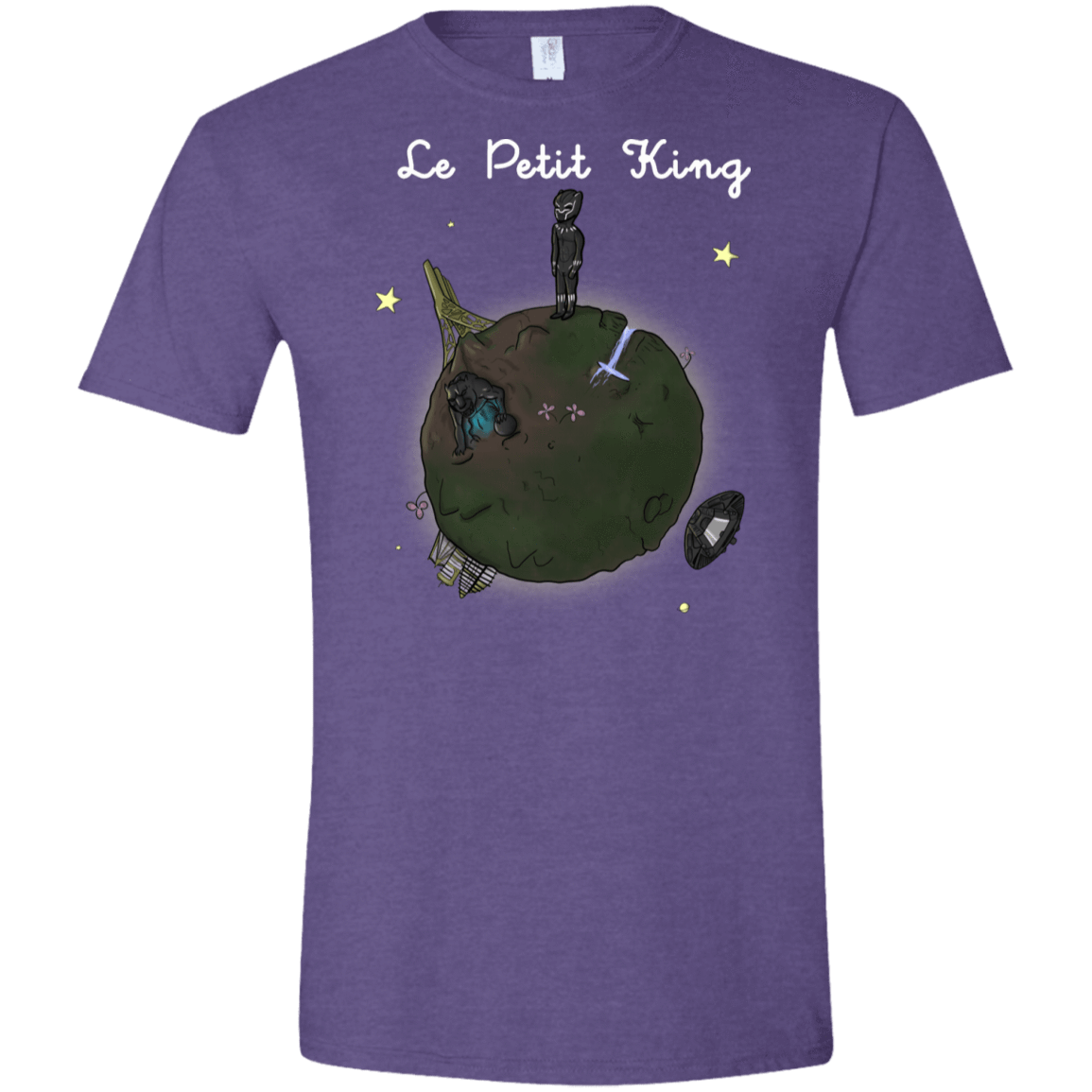 T-Shirts Heather Purple / S Le Petit Prince Of Wakanda Men's Semi-Fitted Softstyle
