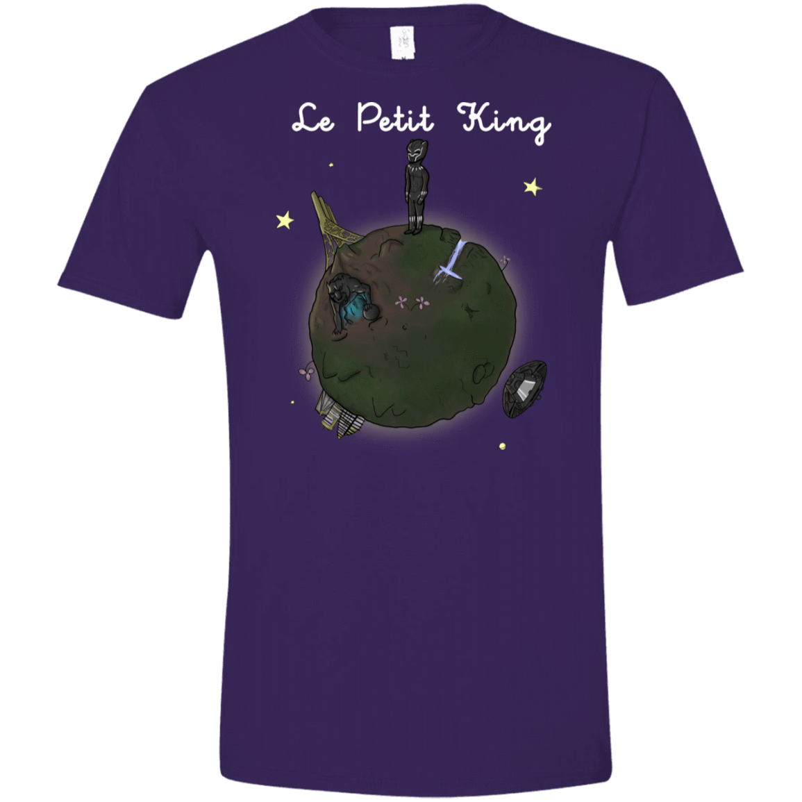 T-Shirts Purple / S Le Petit Prince Of Wakanda Men's Semi-Fitted Softstyle