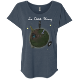 T-Shirts Indigo / X-Small Le Petit Prince Of Wakanda Triblend Dolman Sleeve