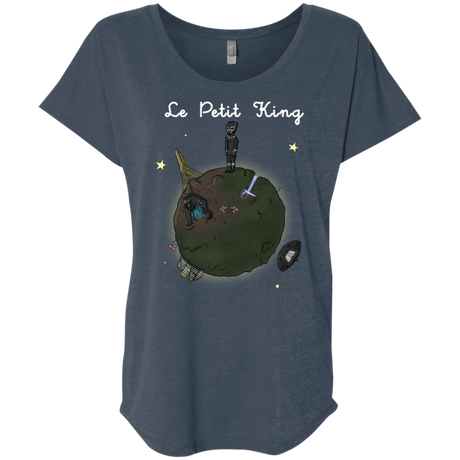 T-Shirts Indigo / X-Small Le Petit Prince Of Wakanda Triblend Dolman Sleeve