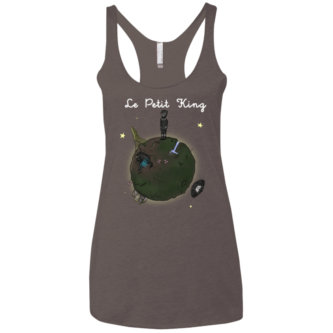 T-Shirts Macchiato / X-Small Le Petit Prince Of Wakanda Women's Triblend Racerback Tank