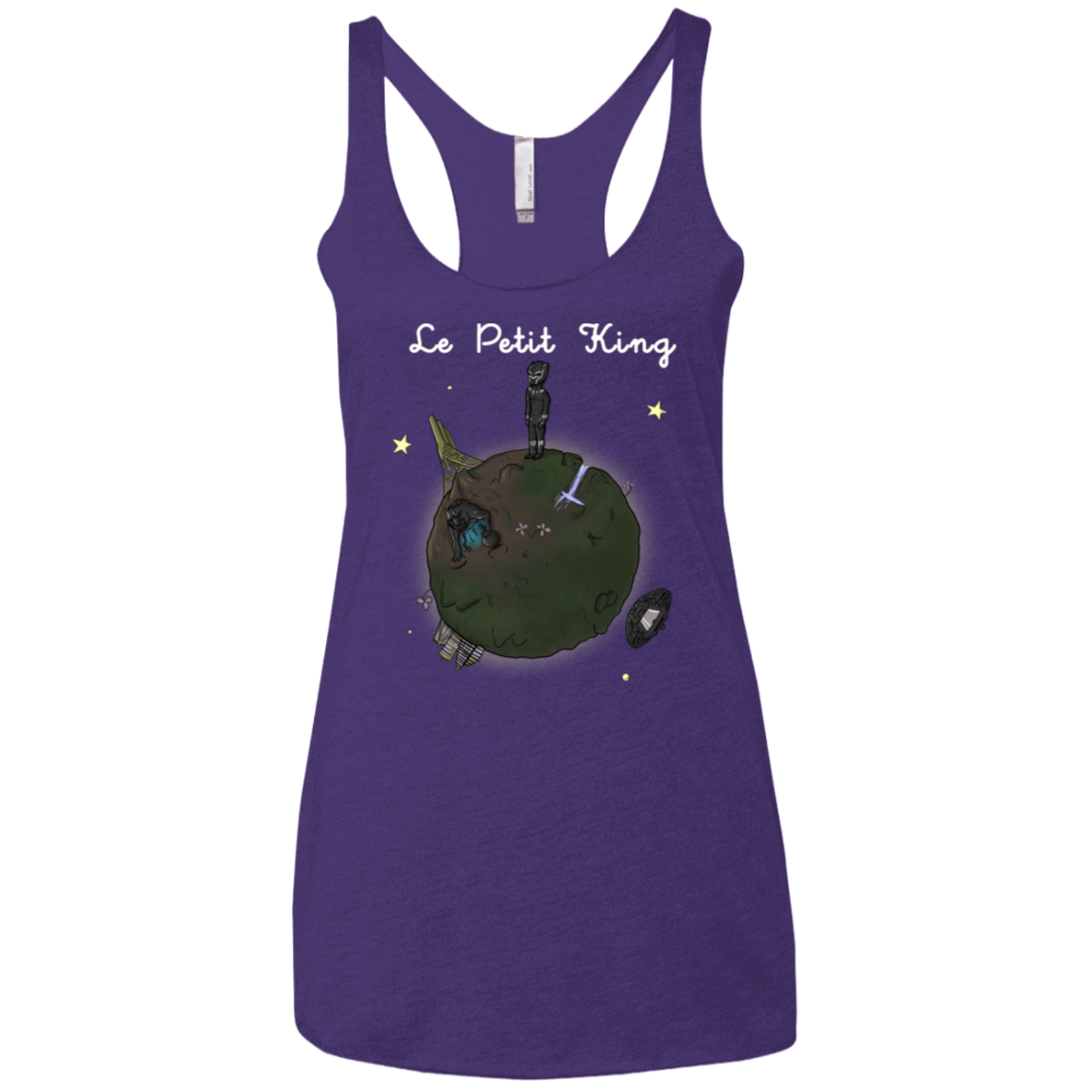 T-Shirts Purple Rush / X-Small Le Petit Prince Of Wakanda Women's Triblend Racerback Tank