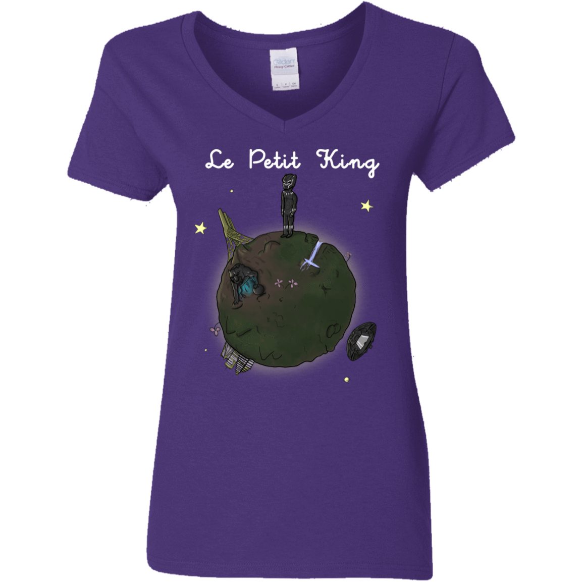 T-Shirts Purple / S Le Petit Prince Of Wakanda Women's V-Neck T-Shirt