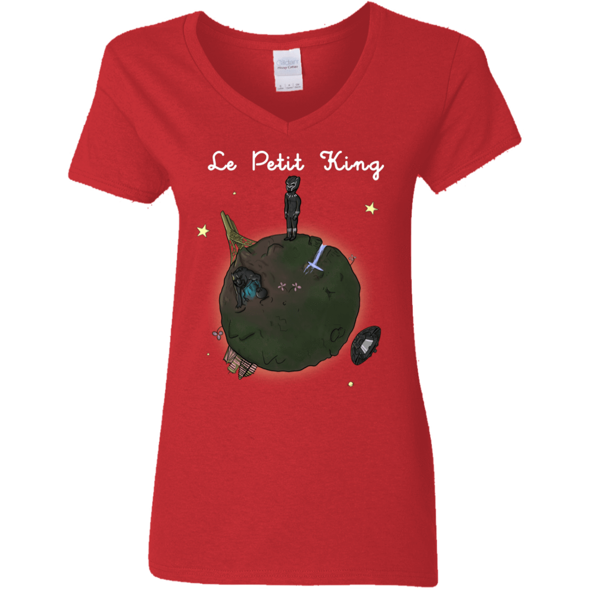 T-Shirts Red / S Le Petit Prince Of Wakanda Women's V-Neck T-Shirt