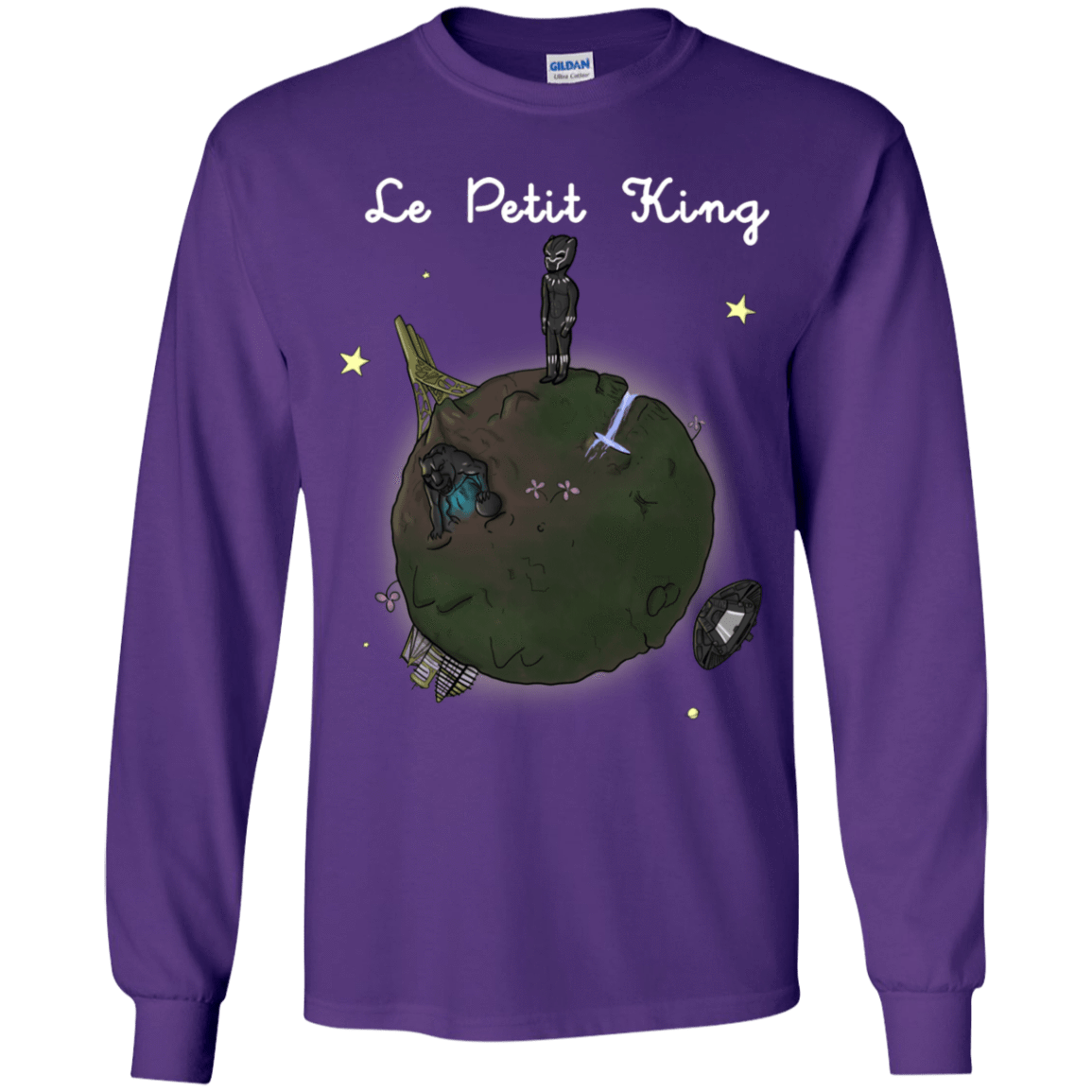 T-Shirts Purple / YS Le Petit Prince Of Wakanda Youth Long Sleeve T-Shirt