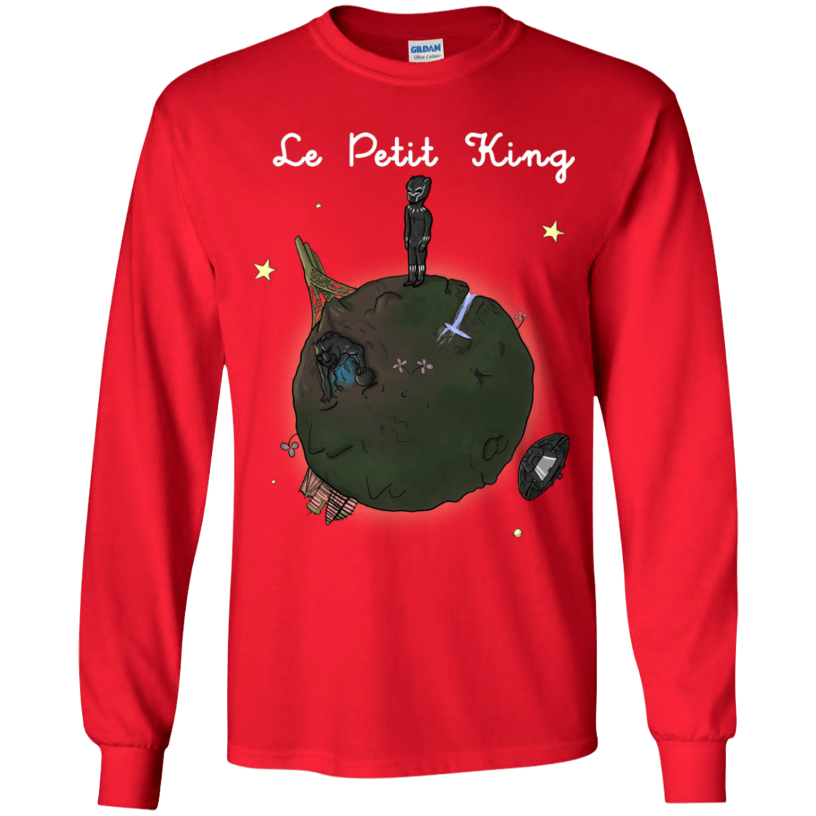 T-Shirts Red / YS Le Petit Prince Of Wakanda Youth Long Sleeve T-Shirt