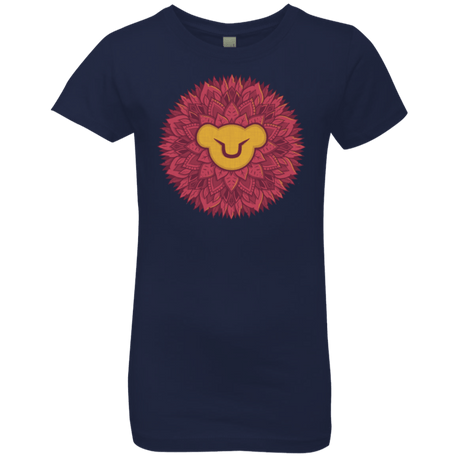 T-Shirts Midnight Navy / YXS Leaf Mane Mandala Girls Premium T-Shirt