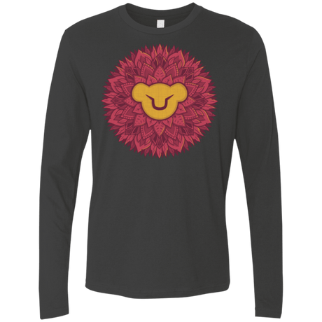 T-Shirts Heavy Metal / Small Leaf Mane Mandala Men's Premium Long Sleeve
