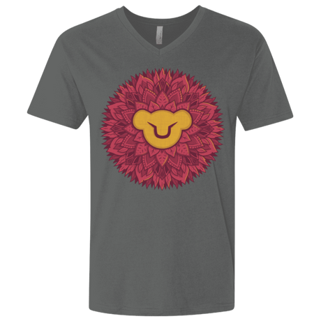 T-Shirts Heavy Metal / X-Small Leaf Mane Mandala Men's Premium V-Neck