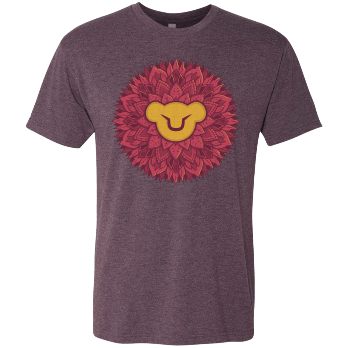 T-Shirts Vintage Purple / Small Leaf Mane Mandala Men's Triblend T-Shirt