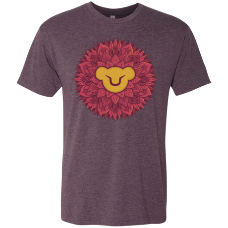 T-Shirts Vintage Purple / Small Leaf Mane Mandala Men's Triblend T-Shirt