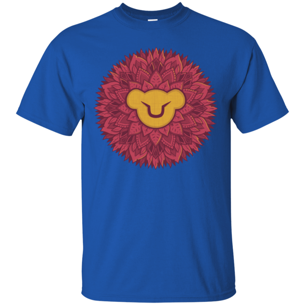 T-Shirts Royal / Small Leaf Mane Mandala T-Shirt