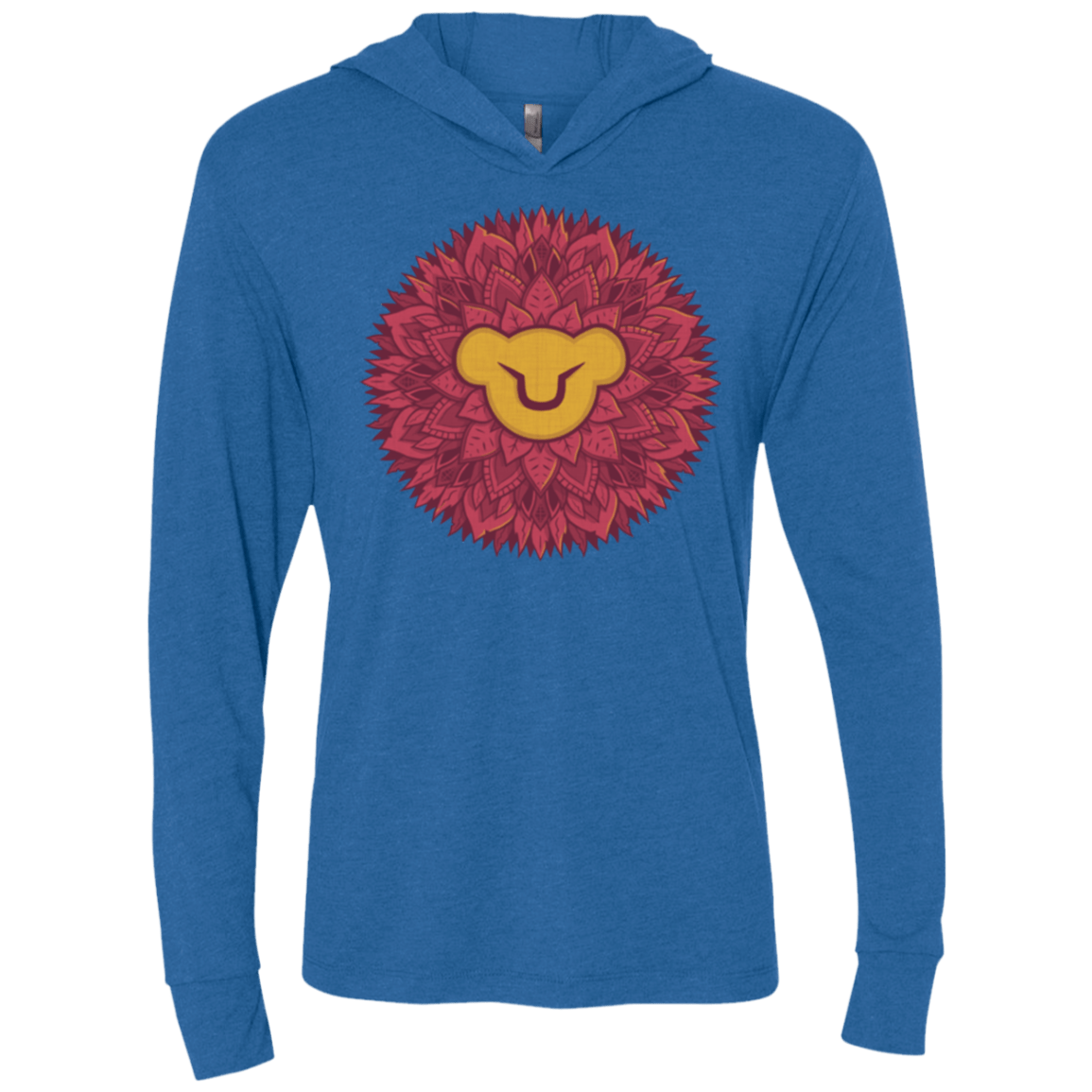 Leaf Mane Mandala Triblend Long Sleeve Hoodie Tee