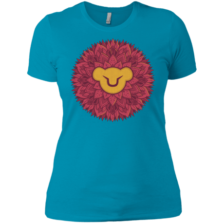 T-Shirts Turquoise / X-Small Leaf Mane Mandala Women's Premium T-Shirt