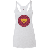 T-Shirts Heather White / X-Small Leaf Mane Mandala Women's Triblend Racerback Tank