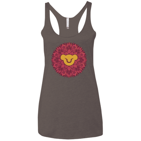 T-Shirts Macchiato / X-Small Leaf Mane Mandala Women's Triblend Racerback Tank