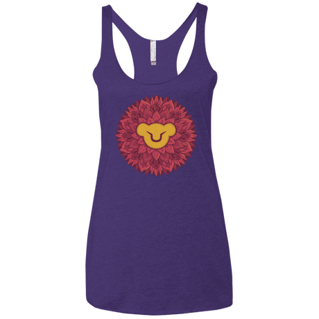 T-Shirts Purple / X-Small Leaf Mane Mandala Women's Triblend Racerback Tank