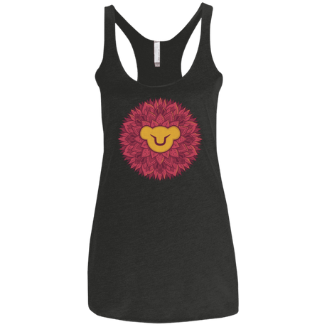 T-Shirts Vintage Black / X-Small Leaf Mane Mandala Women's Triblend Racerback Tank