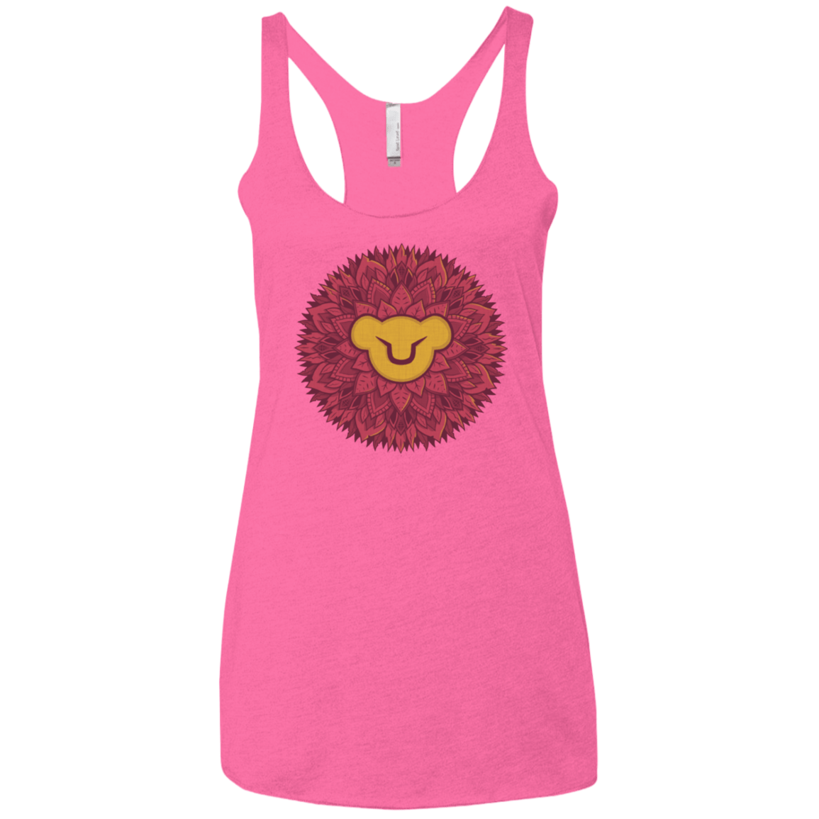 T-Shirts Vintage Pink / X-Small Leaf Mane Mandala Women's Triblend Racerback Tank