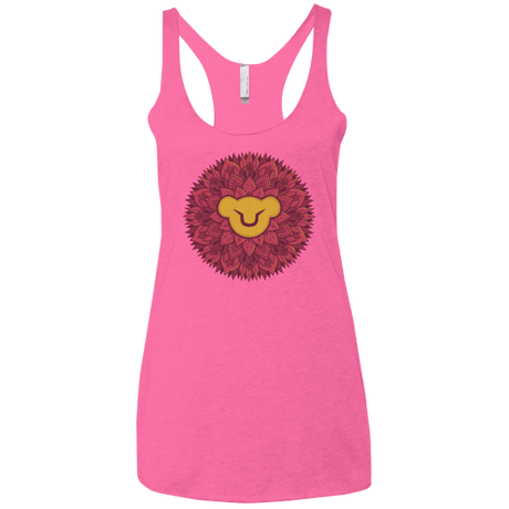 T-Shirts Vintage Pink / X-Small Leaf Mane Mandala Women's Triblend Racerback Tank