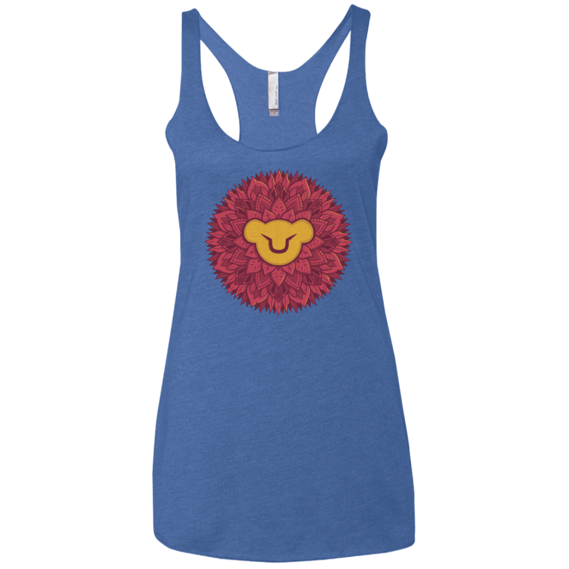 T-Shirts Vintage Royal / X-Small Leaf Mane Mandala Women's Triblend Racerback Tank