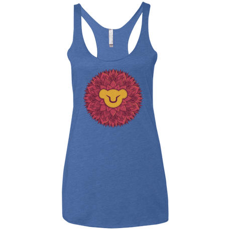 T-Shirts Vintage Royal / X-Small Leaf Mane Mandala Women's Triblend Racerback Tank